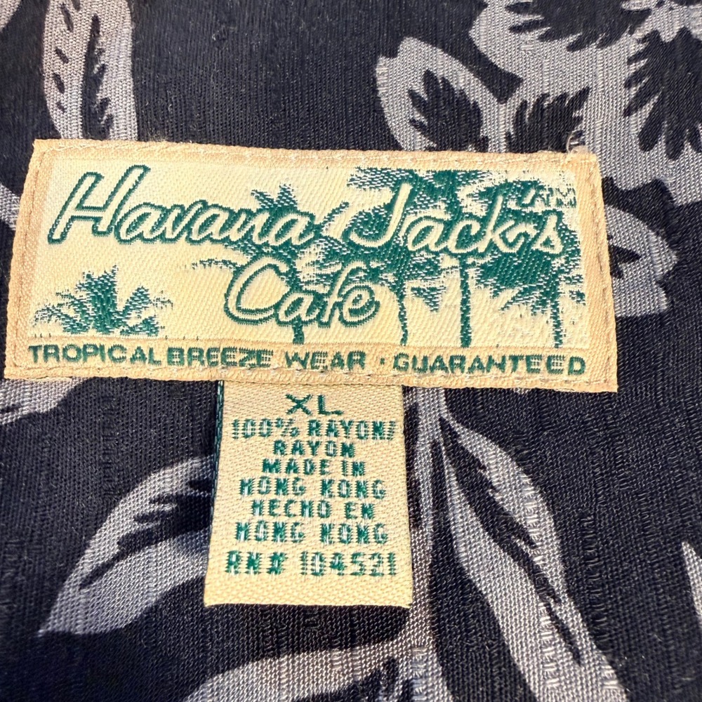 Havana Jacks Cafe Tropical Breeze Mens XL Short Sleeve Button Up Shirt Rayon - Picture 4 of 9